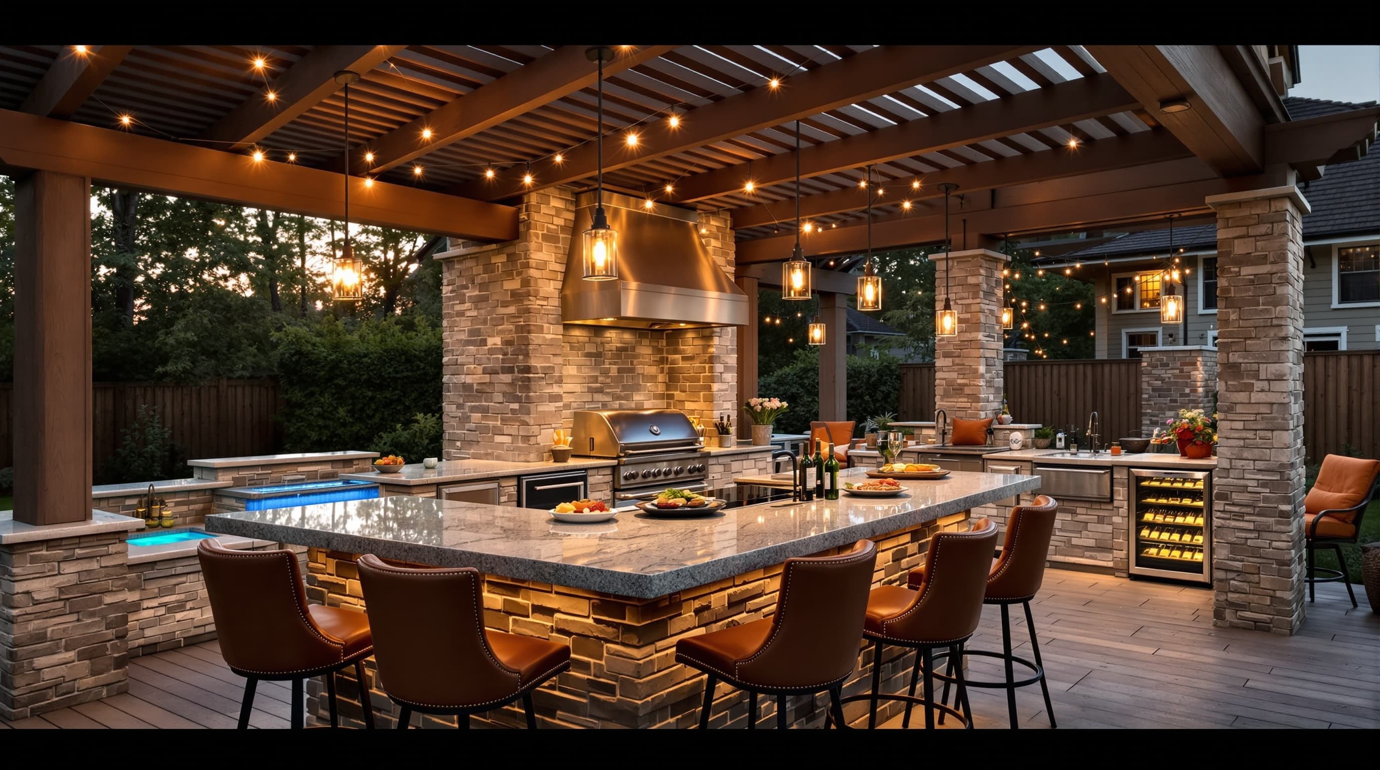 Outdoor Kitchen + Pergola — Bay Shore, NY